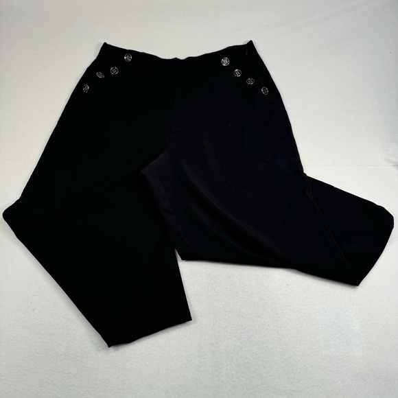 Torrid Wide Leg Studio Refined Crepe Pants Womens Plus Size 24 Black High Rise - Picture 1 of 11
